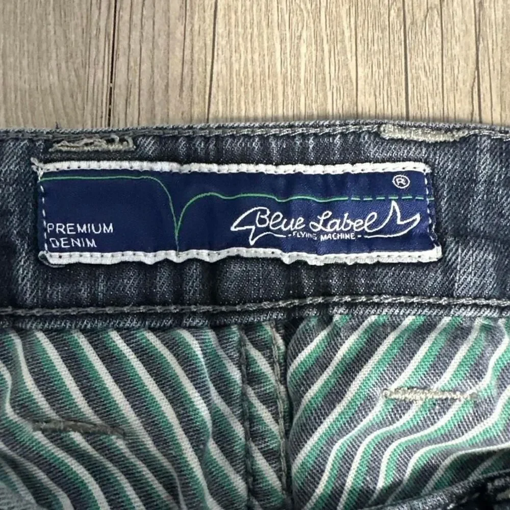Flying-monkey Men's Blue and Navy Jeans